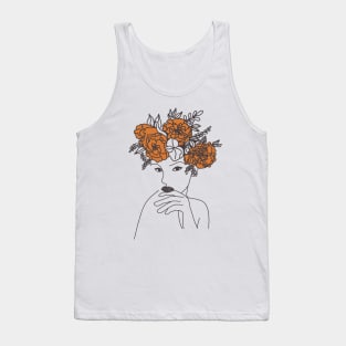 Peonies girl Tank Top